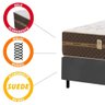 Cama Box Baú Casal Colchão Molas Flora Gazin + Box Sintético 52x138x188 Cor:Preto - 12