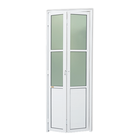 Porta Alumínio Camarão Lambril/Vidro D.L25 Branco 70 V.Boreal Brimak