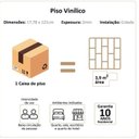 Ver imagem 6 de Kit Piso Vinílico Colado Régua Sofisticato 2mm 11m² Bege/Carambola Ruffino