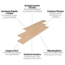 Ver imagem 4 de Kit Piso Vinílico Colado Régua Sofisticato 2mm 11m² Bege/Carambola Ruffino