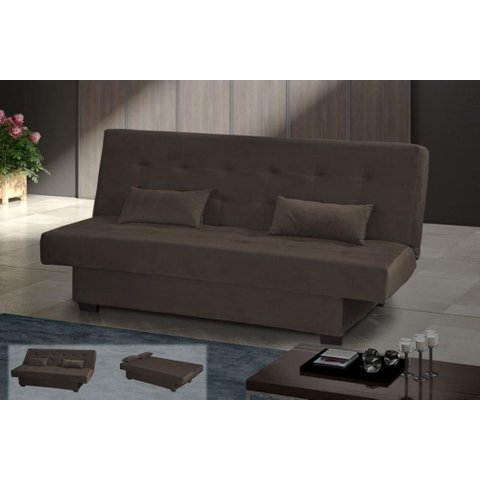 Sofá Cama 3 Lugares Casal Reclinável 190 Larg Laila Matrix