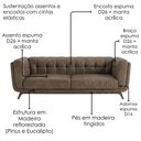 Ver imagem 4 de Sofa Living 2 Lugares Bellare 180 cm Pes Madeira Courino Tcs 729 Moll
