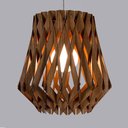 Ver imagem 2 de Lustre Pendente em Madeira Favo - Jequitiba