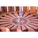 Ver imagem 4 de Lustre Pendente em Madeira Favo - Jequitiba