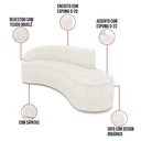 Ver mais imagens de Sofá Morgan 4 Lugares 220cm 2 Poltronas Lua Bouclê Bege D'Rossi