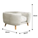 Ver imagem 6 de Poltrona Cama Pet Hannah Luxo -Suede Azul Turquesa
