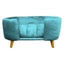 Ver imagem 2 de Poltrona Cama Pet Hannah Luxo -Suede Azul Turquesa