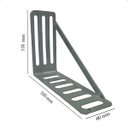 Ver imagem 5 de Kit 4 Suporte para Cabeceira Cama Box Par de Framer 330x60 Aço Galvanizado - Arkell
