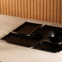 Ver imagem 2 de Travessa Retangular de Melamina para Sushi Sashimi 24,5x16,5cm Comida Japonesa Lyor Preto