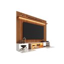 Ver imagem 6 de Painel com Rack Milano para TV até 70” com Nicho com LED, Prateleira de Vidro, Portas Basculantes