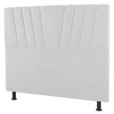 Ver imagem 1 de Cabeceira Cama Box Solteiro Dublin 100cm Sintético Branco - Abmaza