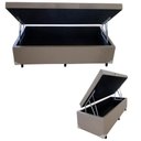 Ver imagem 2 de Cama Box Baú Solteirão King 0,96 X 2,03 X 0,40 Premium Sued Bege
