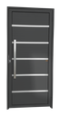 Ver imagem 1 de Porta Alumínio Lambril Premium c/Puxador e.Cinza 100 Brimak