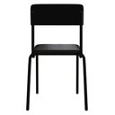 Ver imagem 5 de Kit 06 Cadeiras Estofada para Sala de Jantar Sense Preto C01 Courino Preto - Lyam Decor