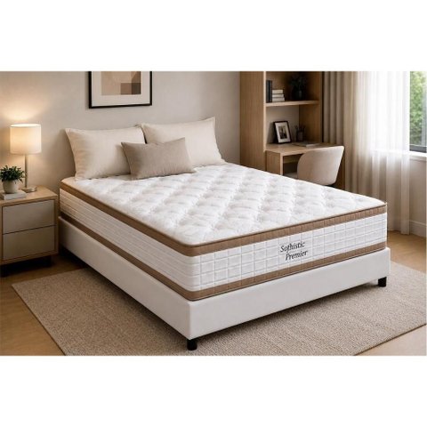 Cama Box Crc Viúva +Colchão Ortopédico Sofhistic Orthoflex -
