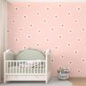 Papel de Parede Infantil Margaridas Fundo Rosa 3 Metros - 2