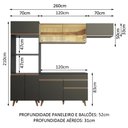 Ver imagem 4 de Cozinha Completa Reims Armário Balcão Preto Madesa