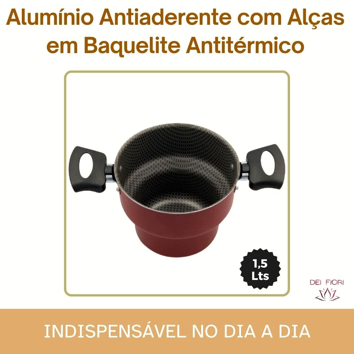 Cuscuzeiro Antiaderente 14cm Tampa de Vidro Cabo Baquelite Aluminio Fácil Lavar Não Gruda Resistente - 7