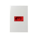 Ver imagem 1 de Tomada Margirius Sleek 2p+t 20a Vermelha com Placa 4x2 Branca