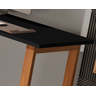 Mesa de Estudo 76 Cm Tampo Mdf Pés em Madeira Quarto e Escritório Estudo Trabalho Notebook Cor Preto - 4