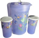 Ver imagem 1 de Tupperware Kit 3 Peças Jarra e Copos Ilúmina Viva Tulipas