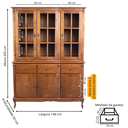 Ver imagem 4 de Arca Oratório de Madeira com Cruzetas Florença 6 Portas e 3 Gavetas Meyer Móveis - Imbuia Glazer