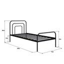 Ver imagem 4 de Cama Solteiro em Ferro Juliet:preto