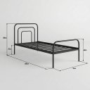 Ver imagem 3 de Cama Solteiro em Ferro Juliet:Preto