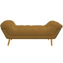 Ver imagem 5 de Kit Cabeceira 195 cm Suede + Calçadeira Madrid Mostarda