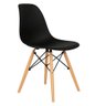 Conjunto Mesa Redonda Branca 90cm + 4 Cadeiras Eames Pretas Pés Madeira Sala Jantar Cozinha Moderna  - 5