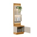 Ver imagem 4 de Módulo Lateral 1 Porta Sala 58cm Denver com Prateleiras e Led Tauari/off White L04 - D'rossi