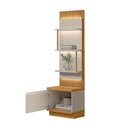 Ver imagem 5 de Módulo Lateral 1 Porta Sala 58cm Denver com Prateleiras e Led Tauari/off White L04 - D'rossi