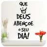 Adesivo Parede Frase Deus Abençõe Seu Dia - 1