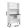 Cozinha Compacta 2 Gavetas 6 Portas Branco Daten Jm Móveis - 4