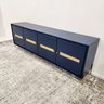 Balcão Buffet Paraty 220 Cm Laca Pés Metal e Palhinha Azul Gloss - 6