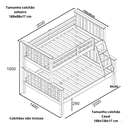 Ver imagem 2 de Treliche Casal/solteiro de Madeira Maciça com Cama Auxiliar Resistente