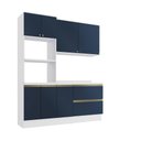 Ver imagem 2 de Armário de Cozinha Compacta Torre Quente 100% Mdf 190cm Branco/azul Profundo Celeste Kappesberg