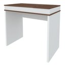 Ver imagem 1 de Mesa Escrivaninha Mind Moderno sem Gavetas MDP 85cm Ipe Branco Artany