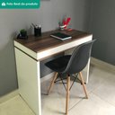Ver imagem 4 de Mesa Escrivaninha Mind Moderno sem Gavetas MDP 85cm Ipe Branco Artany