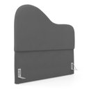 Ver imagem 1 de Cabeceira Orgânica Cama Box Casal Padrão Sea 140cm com Frame Suede Cinza - Abmaza