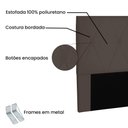 Ver imagem 2 de Cabeceira Queen 1,60m Aquilla Suede Marrom Café