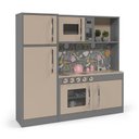 Ver imagem 1 de Cozinha Infantil com Refrigerador Diana em Mdf - Cinza
