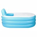 Ver imagem 3 de Banheira Inflável Portátil com Encosto 150l Vg Plus Azul