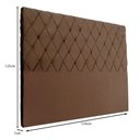 Ver imagem 2 de Cabeceira para Box Viúva Miami Veludo Marrom 120cm Bonan