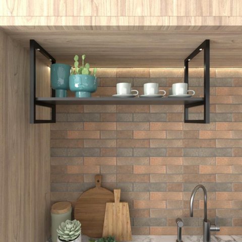 Nicho Industrial Suspenso Teto Cozinha Prateleira Industrial Suspensa Nicho Industrial Nichos para