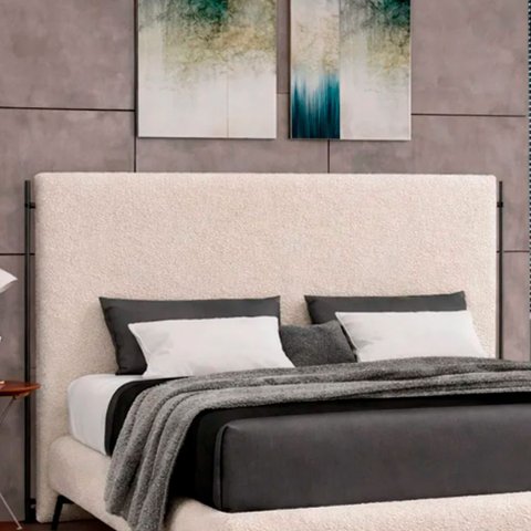Cabeceira Almeria Casal Bouclé Off White - Sallar Home