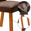 Ver imagem 5 de Mesa de Jantar Carolina 180cm Tampo MDF Canto Copo com 6 Cadeiras Lira