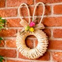 Ver imagem 3 de Guirlanda Decoração Enfeite Páscoa Palha Artesanal Trançado