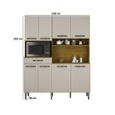 Ver imagem 4 de Armário de Cozinha Pratic 7 Portas e 1 Gaveta Chf Móveis