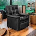 Ver imagem 1 de Poltrona do Papai Reclinável Imperador Couro Facto Preto - Sofa Store